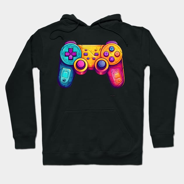 Gamepad 90s Retro Hoodie by nickymax915